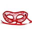 Maska na twarz koronkowa czerwona karnawałowa