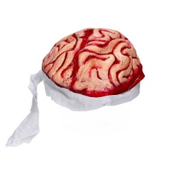 Sztuczna rana mózg z bandażem opaska Halloween