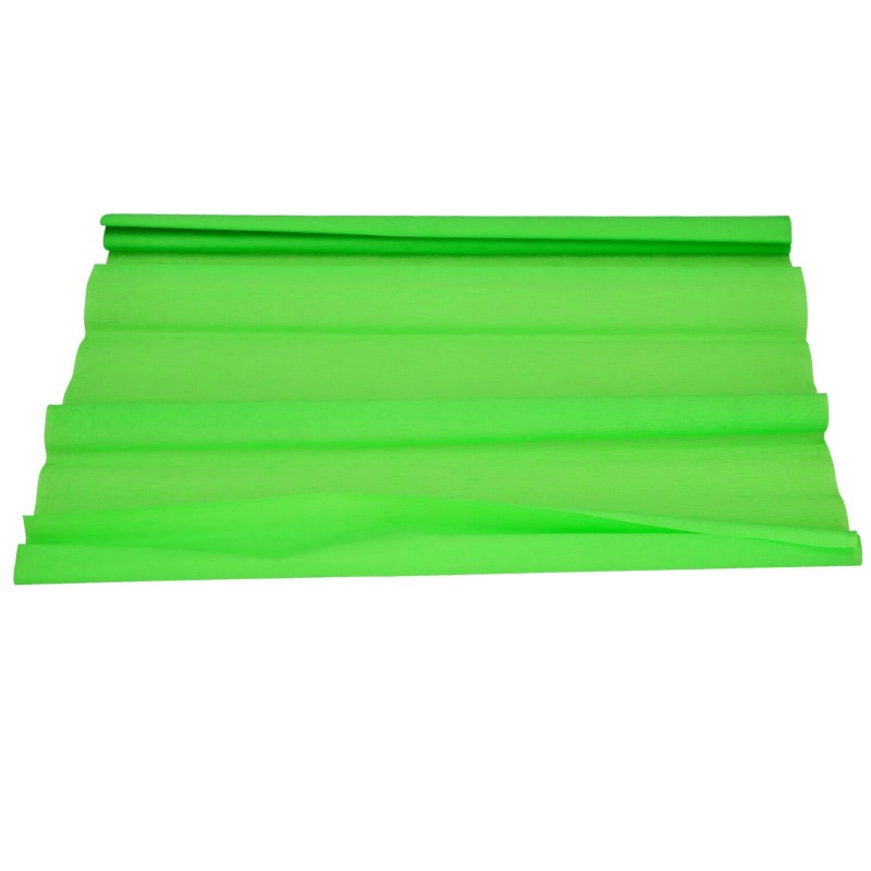 Bibuła jasny zielony papier marszczony DIY 200cm
