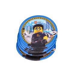 Talerze papierowe jednorazowe okrągłe LEGO City x8