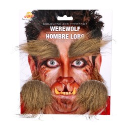 Zestaw sztuczna broda i wąsy wilkołaka Halloween