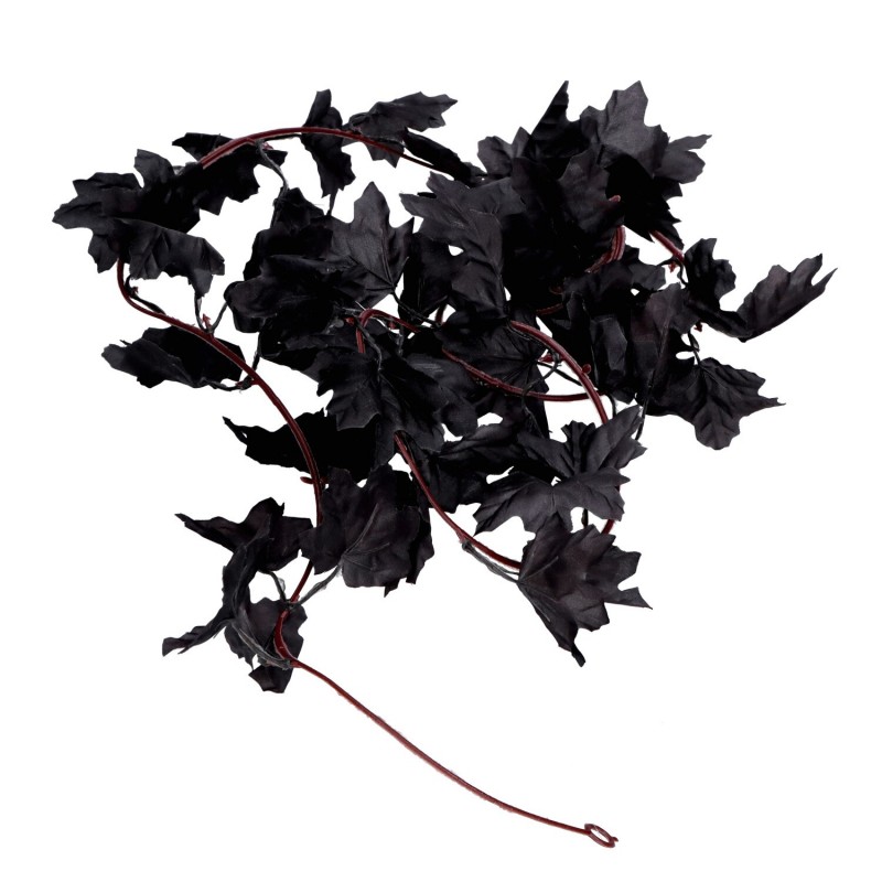 Girlanda czarna sztuczne liście czarne dekoracja
