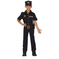 Strój dla dzieci Policjant (kombinezon, pasek)