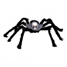 Sztuczny pająk czarny dekoracja na Halloween - 1