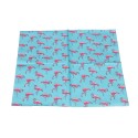 Serwetki papierowe niebieskie w różowe flamingi