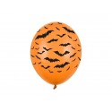 Balony lateksowe pomarańczowe nietoperze halloween - 1