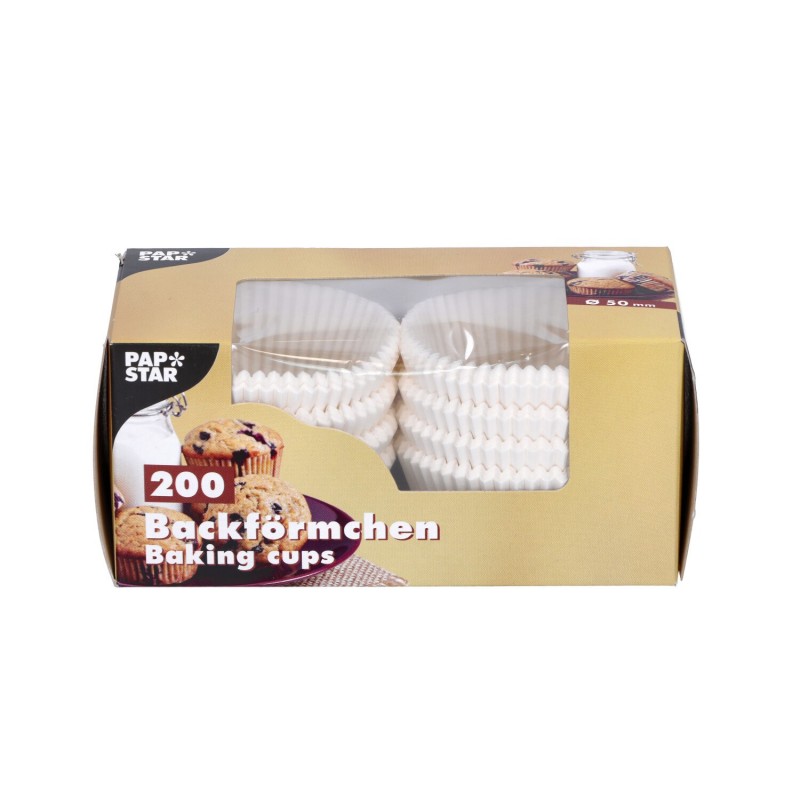 Białe foremki papilotki muffinki do pieczenia x200