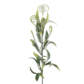 Sztuczny kwiat gałązka ozdobna zielona długa - 1