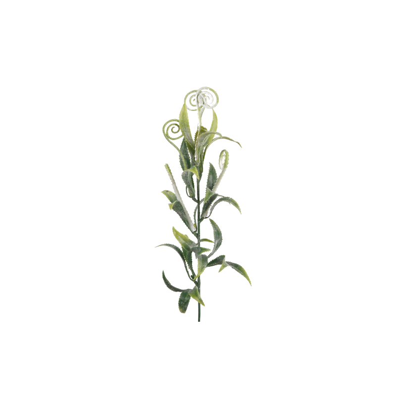 Sztuczny kwiat gałązka ozdobna zielona długa - 1