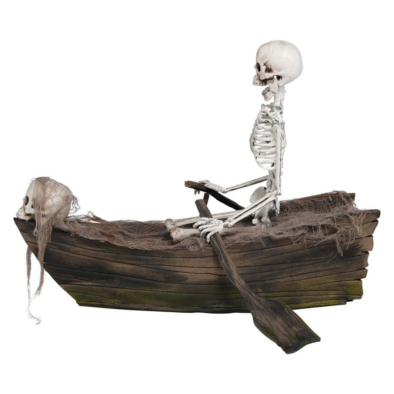Szkielet w łodzi 37x17cm ozdoba na halloween - 2