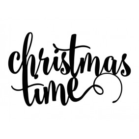Napis dekoracyjny na święta Christmas Time czarny - 1
