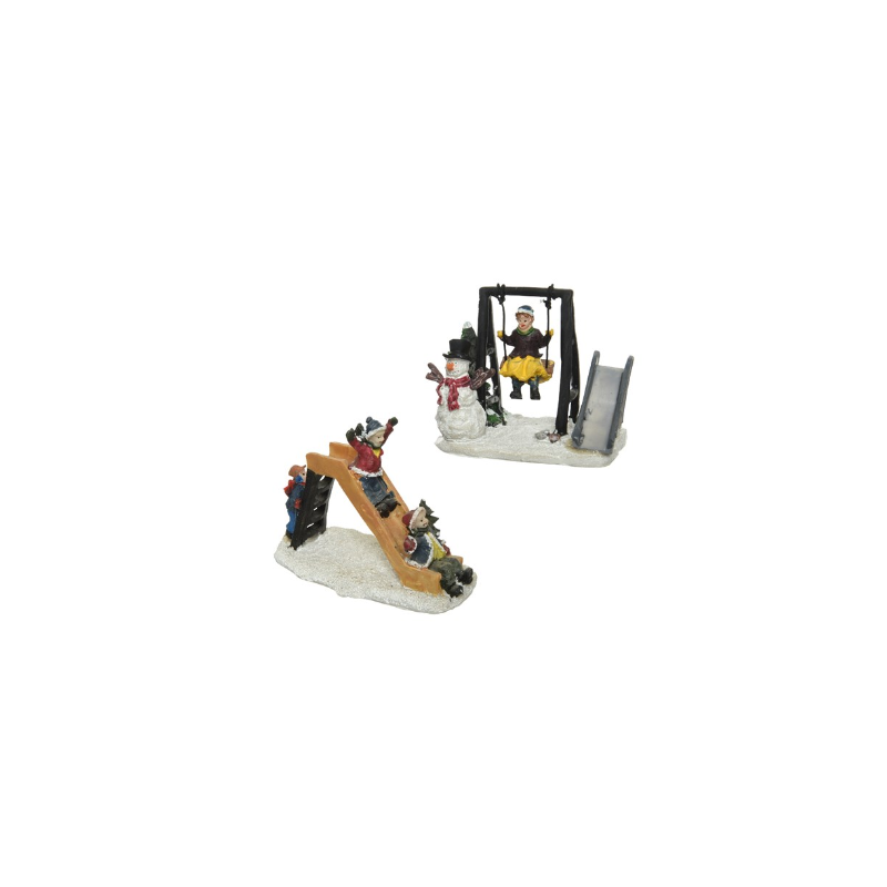Figurka plac zabaw huśtawka/zjeżdżalnia multi 6x11x8cm - 1