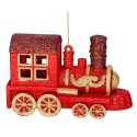 Bombka dekoracyjna pociag lokomotywa czerwona na choinkę