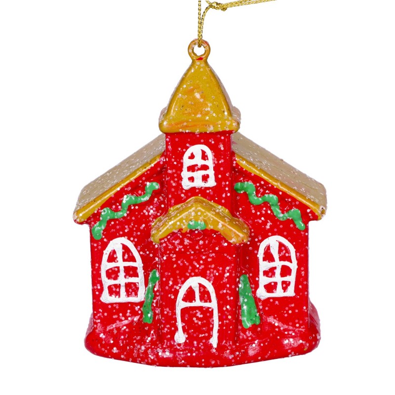 Zawieszka domek kolorowy na choinkę świąteczny