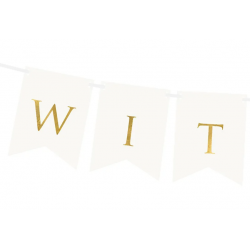 Baner Witamy biały złoty dekoracyjny ozdobny - 2