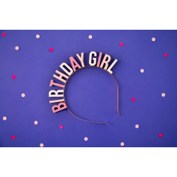 Opaska Birthday Girl urodzinowa dziewczęca róż - 2