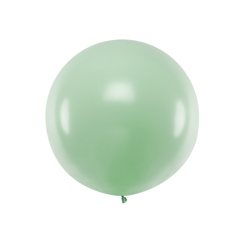 Balon okrągły pastel duży zielony pistacjowy - 1