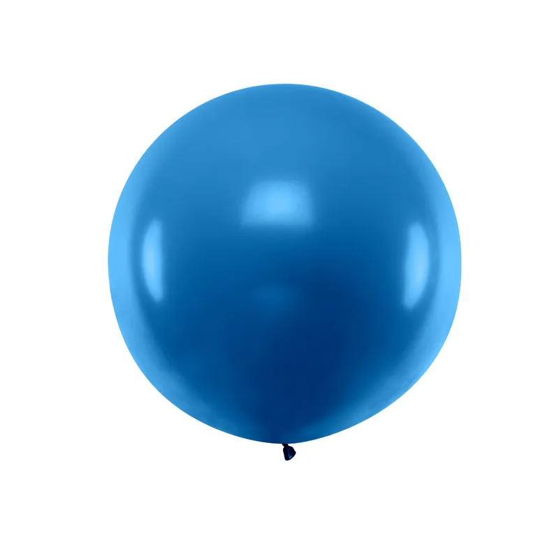 Balon okrągły duży metrowy pastel ciemnoniebieski - 1