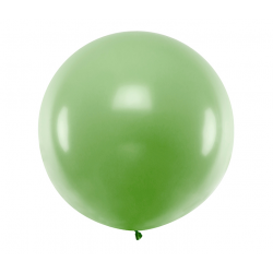 Balon okrągły duży pastel zielony urodzinowy