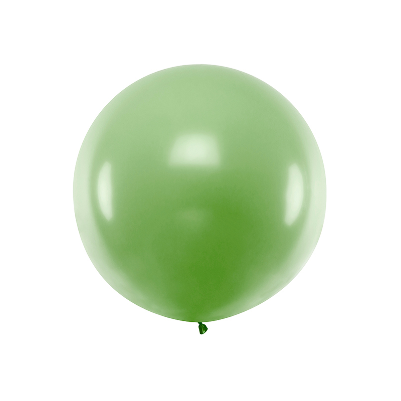 Balon okrągły duży pastel zielony urodzinowy - 1