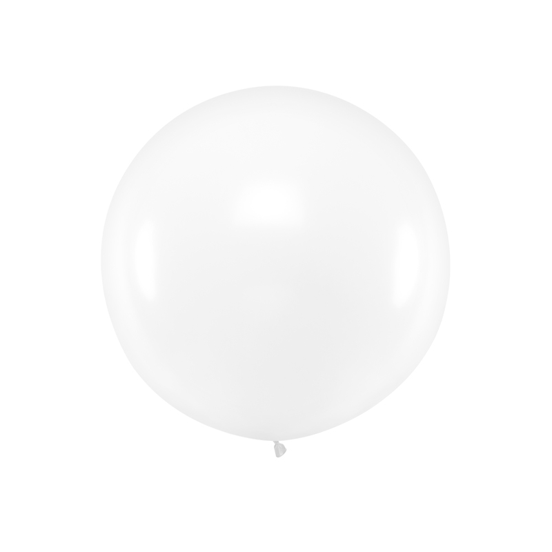 Balon okrągły przezroczysty duży bezbarwny lateks - 1