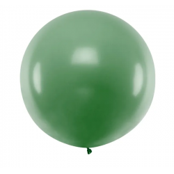 Balon okrągły pastel ciemnozielony duży lateksowy