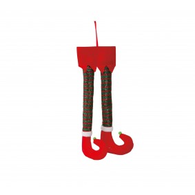 Nóżki bajkowe elfa na święta czerwone ozdobne 50cm - 1