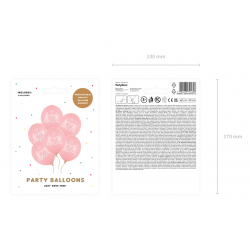 Balony lateksowe różowe urodzinowe pastelowe - 2