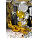 Balon foliowy okrągły pastylka złoty dekoracyjny - 2