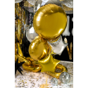 Balon foliowy okrągły pastylka złoty dekoracyjny - 3