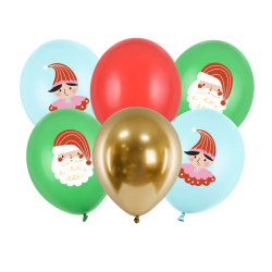 Balony świąteczne z nadrukiem candy land mix kolor