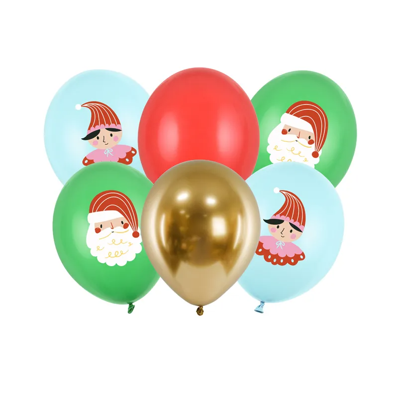 Balony świąteczne z nadrukiem candy land mix kolor - 1