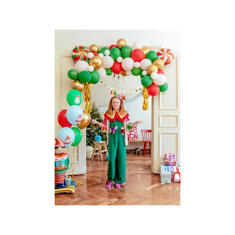 Balony świąteczne z nadrukiem candy land mix kolor - 2