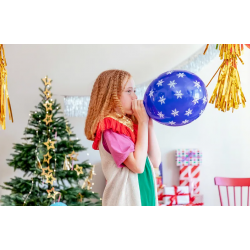 Balony ze świątecznym nadrukiem kolorowe mix - 2