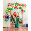 Balony ze świątecznym nadrukiem kolorowe mix - 5