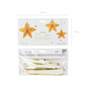 Rozety dekoracyjne gwiazdy złote papierowe ozdoby - 4