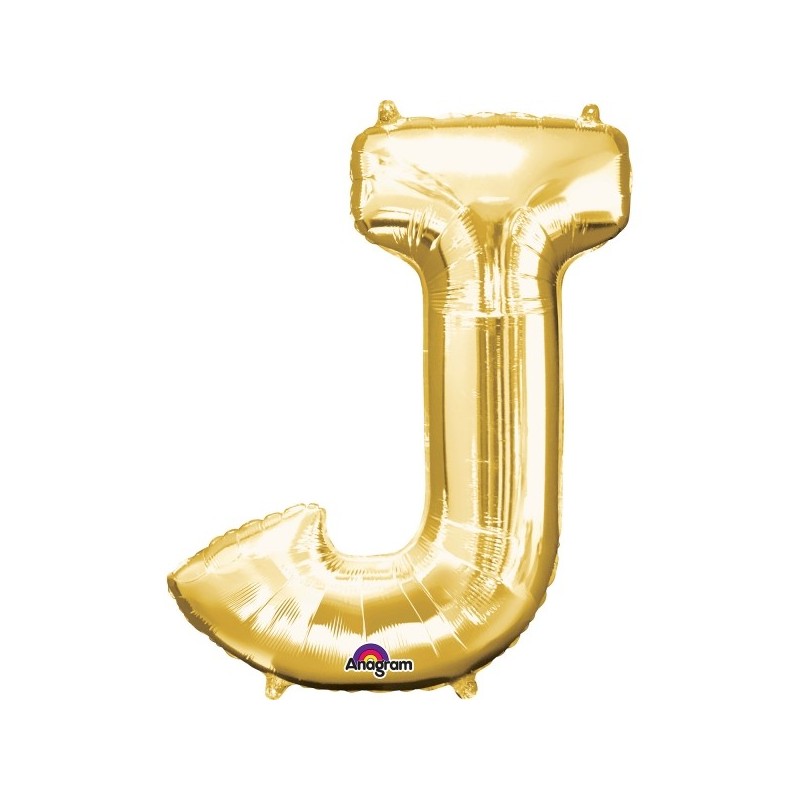 Balon foliowy 16 litera J złota - 1