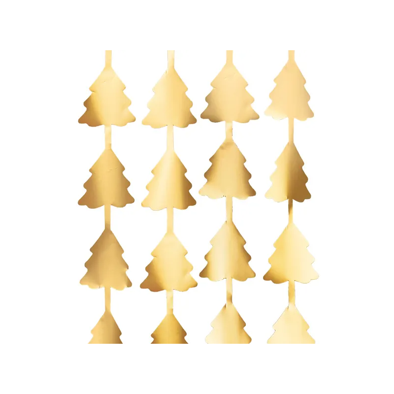 Kurtyna choinki złota świąteczna dekoracyjna - 2