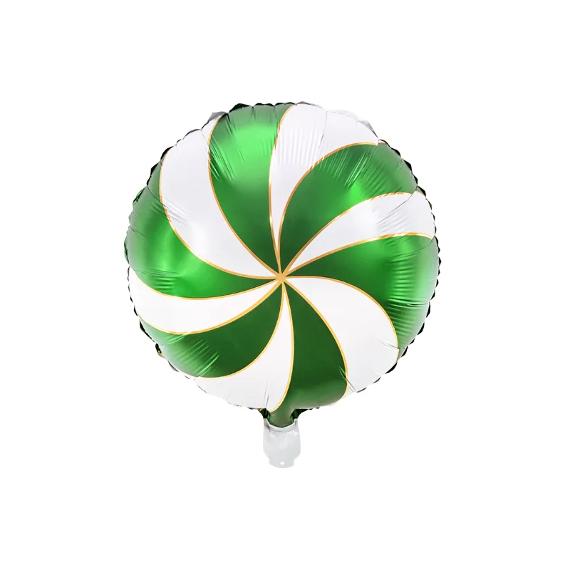 Balon foliowy cukierek zielony świąteczny lizak - 1