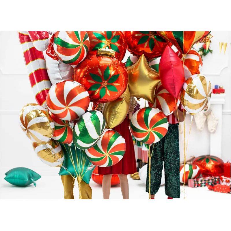 Balon foliowy cukierek zielony świąteczny lizak - 3