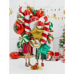 Balon foliowy cukierek zielony świąteczny lizak - 4