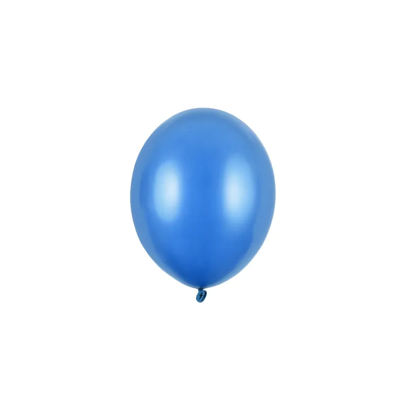 Balony lateksowe metalik chabrowy niebieski 100szt - 1