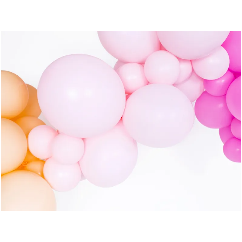 Balony lateksowe jasny różowy pastel dekoracyjny - 2