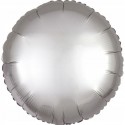 Balon foliowy okrągły satynowy matowy srebrny 43cm - 1