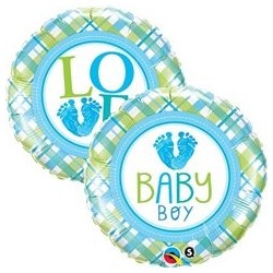 Balon foliowy niebieski Baby shower dla chłopca x1 - 1