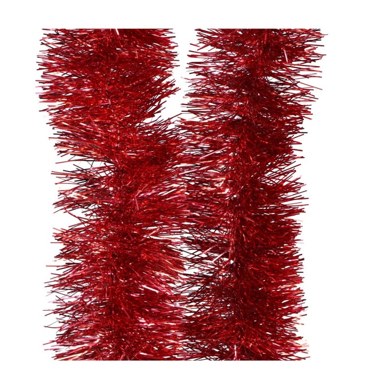 Girlanda łańcuch na choinkę 70mm czerwony 3m gęsty - 2