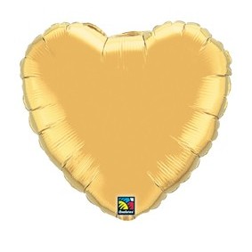 Balon foliowy 36 serce złote - 1