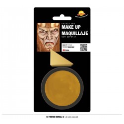 Farba do malowania twarzy z gąbką złota metaliczna - 2