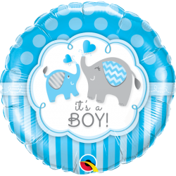 Balon foliowy gender reveal chłopca niebieski