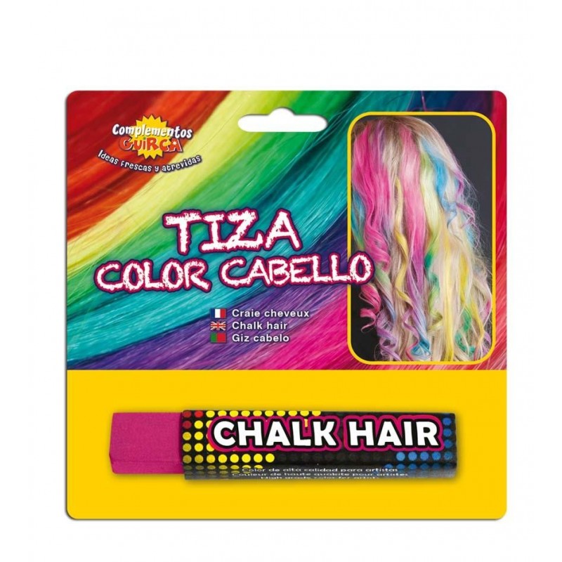 Kreda do farbowania włosów fuksja różowy zmywalna - 1